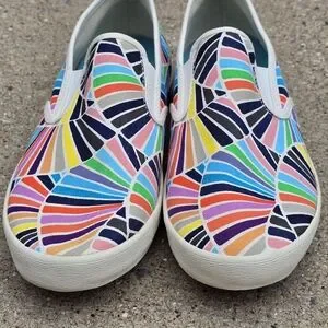 Seavees X Mr. Turk collab rainbow slip on ? SeaVees x McConnells Rainbow Hawthorne Slip On main image 2